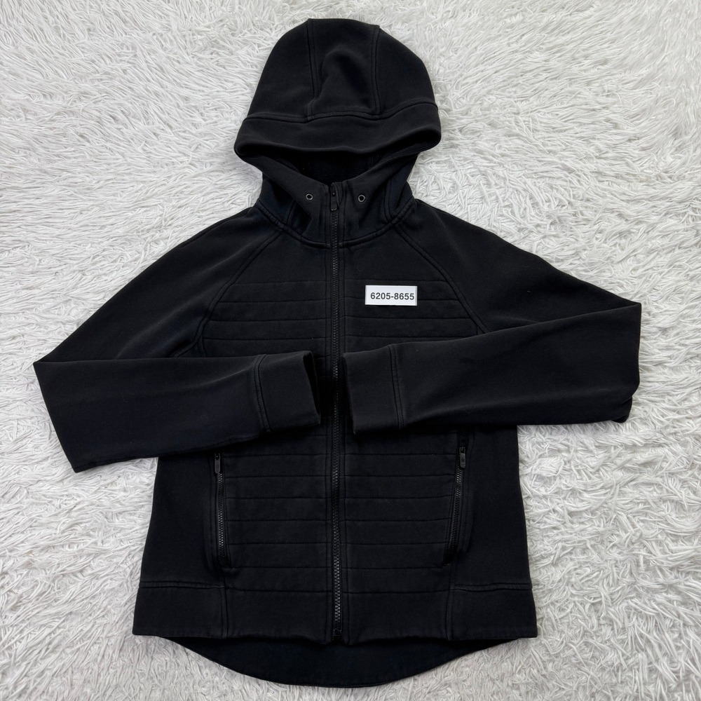 Lululemon Sweater Womens 4 Black Fleece Be True Hoodie Sweatshirt Full Zip - Picture 10 of 10